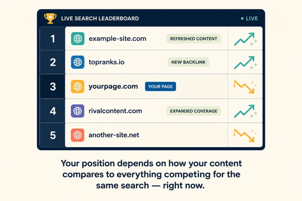 Search Engine Rankings Are Never Really "Set"