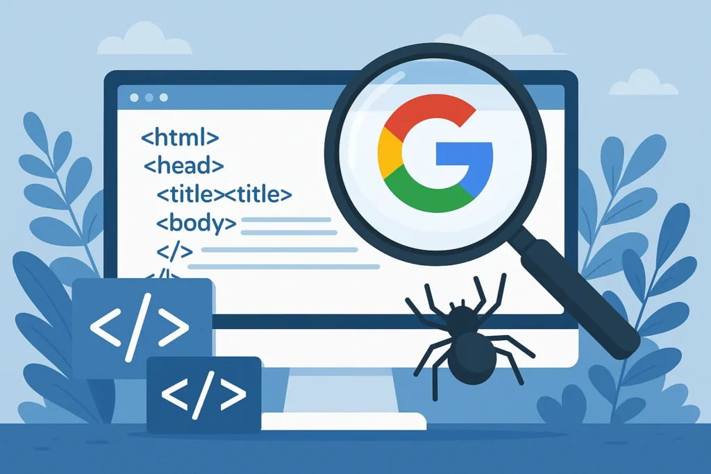 Google bot crawling website HTML structure